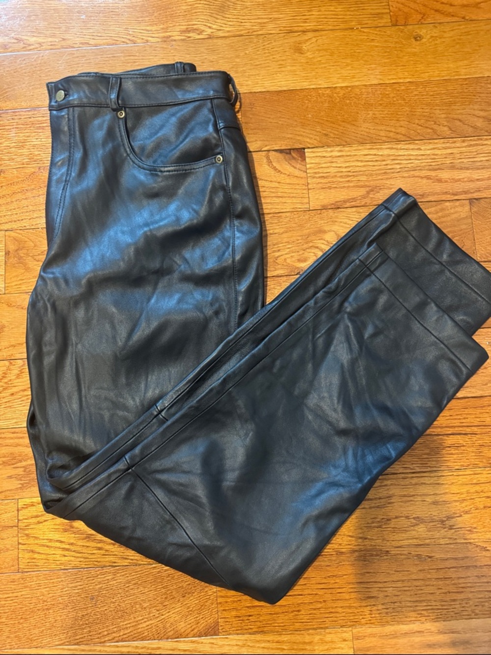 Isabella Bird Black Leather Pants
